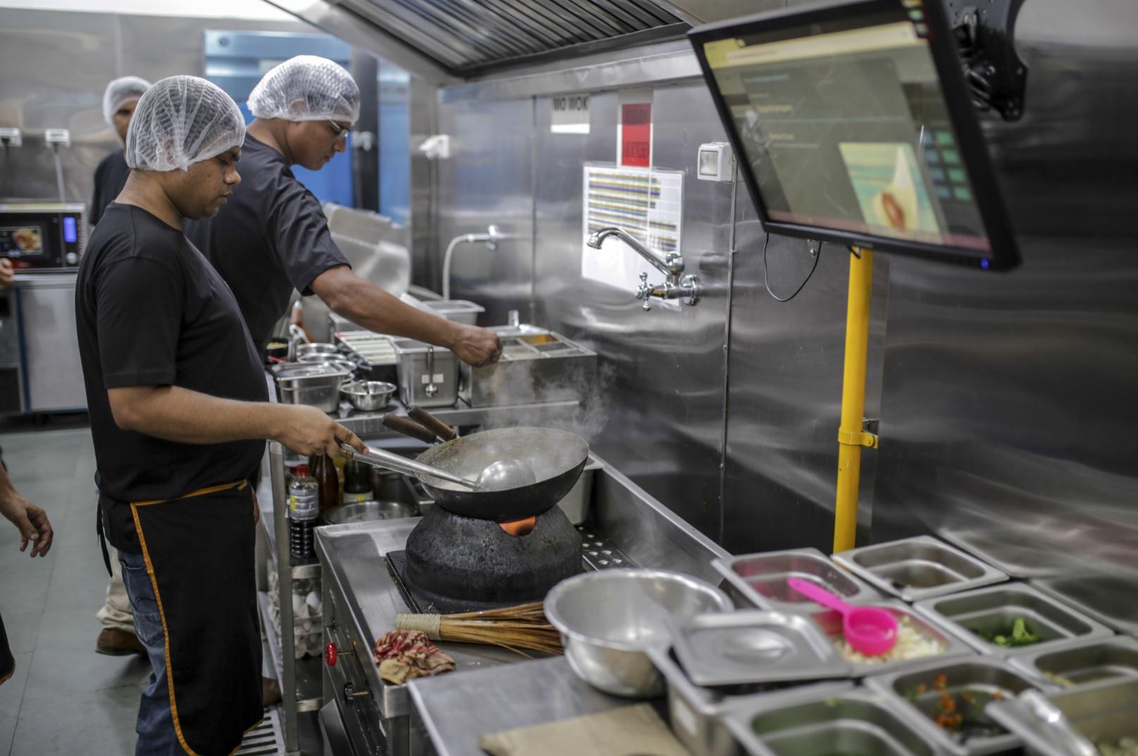 chef at restaurant counter